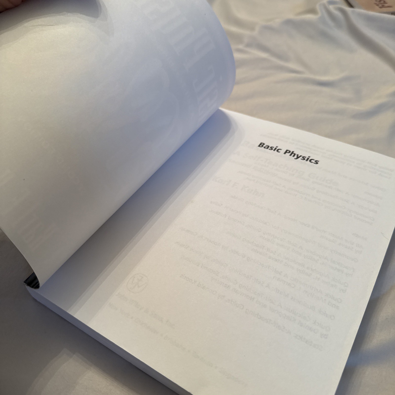 Exceptional, Clean New Mint: Basic Physics A Self-Teaching Guide by Karl F. Kuhn