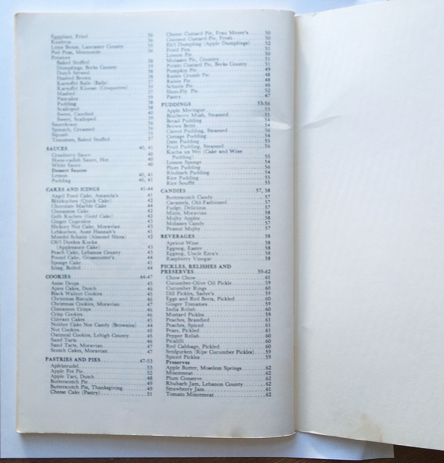 PENNSYLVANIA DUTCH COOKBOOK Culinary Arts Press 1961 Fine Old Recipes 62 pages
