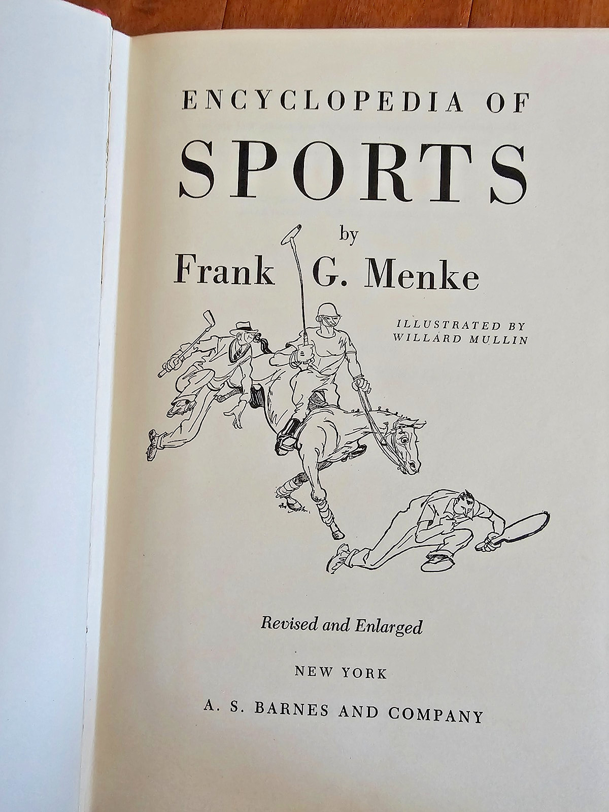 Encyclopedia of Sports by Frank Menke 1944 Illustrated Revised & Enlarged HCDJ