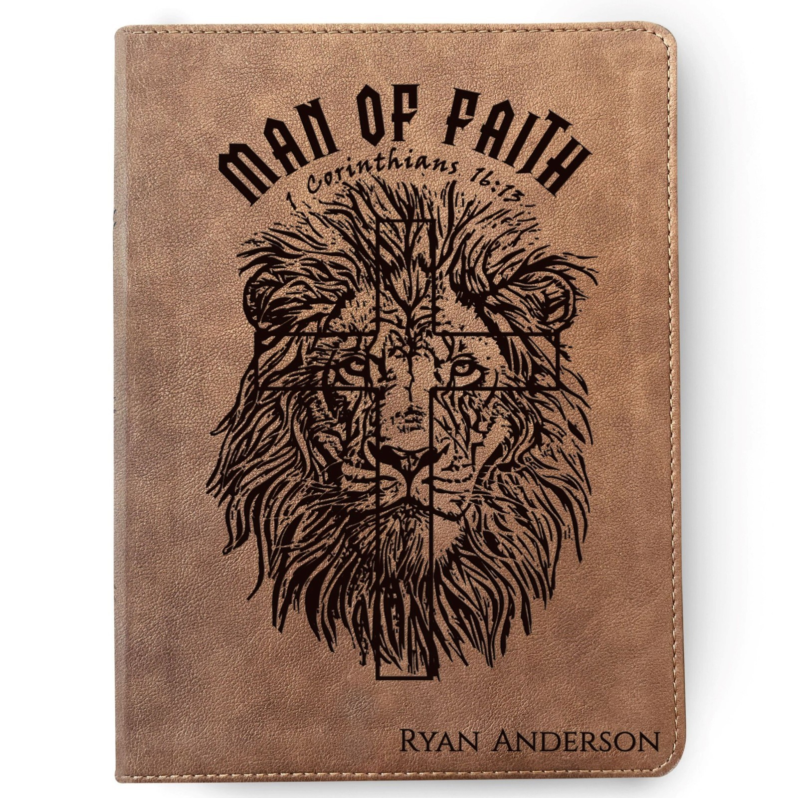 Personalized Bible for Men, KJV Wide-Margin, Custom Bible for Men, Name Engraved