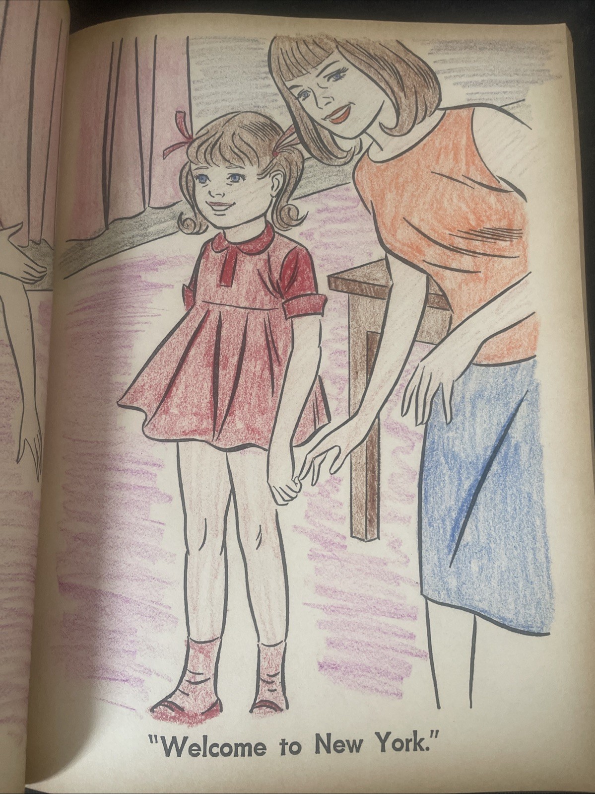 Vintage Whitman Family Affair Coloring Book 1968 18 Colored In Yellowed Pages