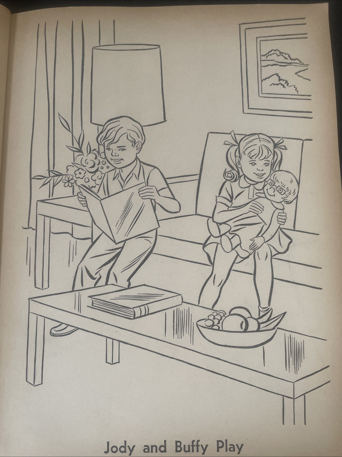 Vintage Whitman Family Affair Coloring Book 1968 18 Colored In Yellowed Pages