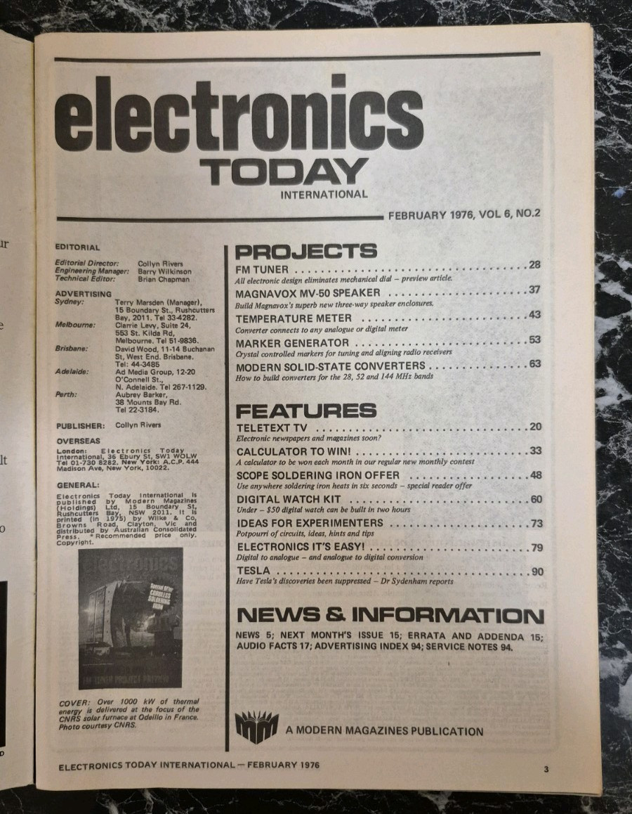 Vintage Electronics Australia Magazines Collectible Bundle Lot Of 5 1972-76 Era