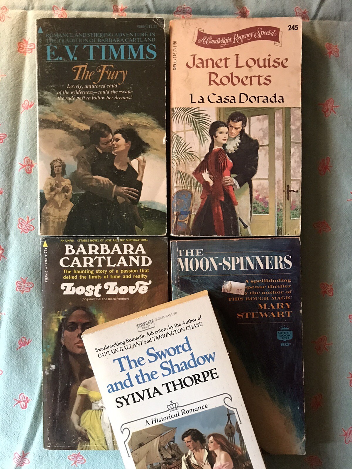 Vintage PB Romance Lot Of 6 Pyramid Fawcett Crest Regency Historical Supernatura