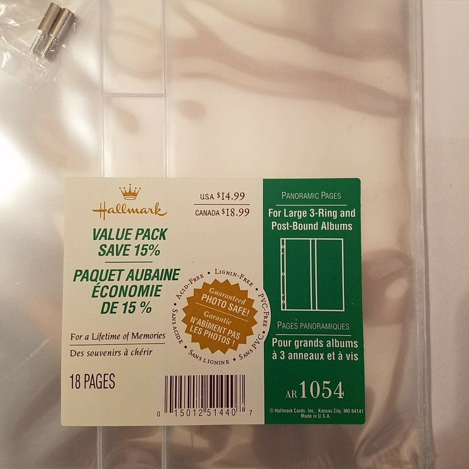 HALLMARK AR1054 PANORAMIC REFILL PAGES ~ 18 Count ~ New in Wrap ~ Free Ship!
