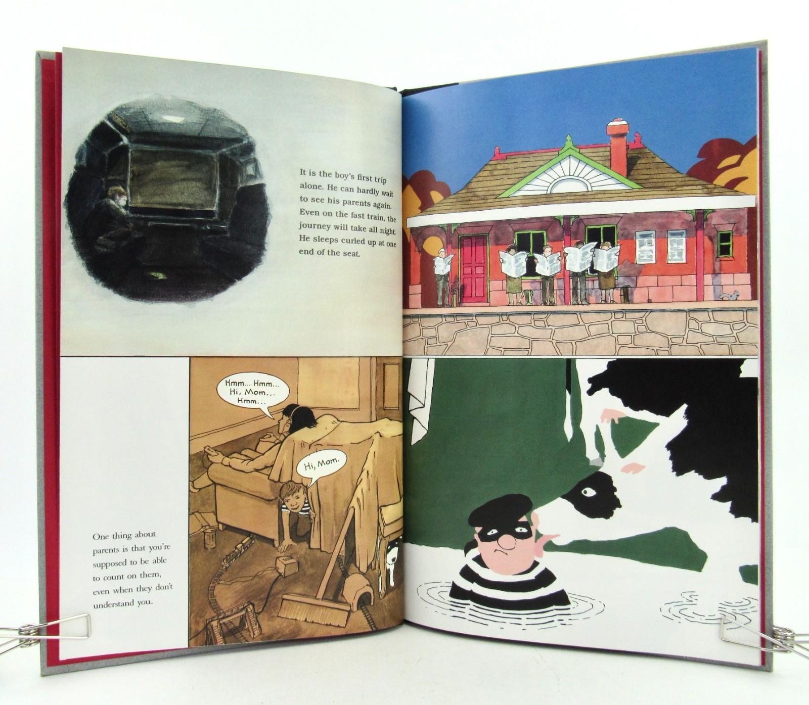 BLACK AND WHITE David Macaulay 1990 Signed w/sketch 1st/1st HBDJ Caldecott EXC