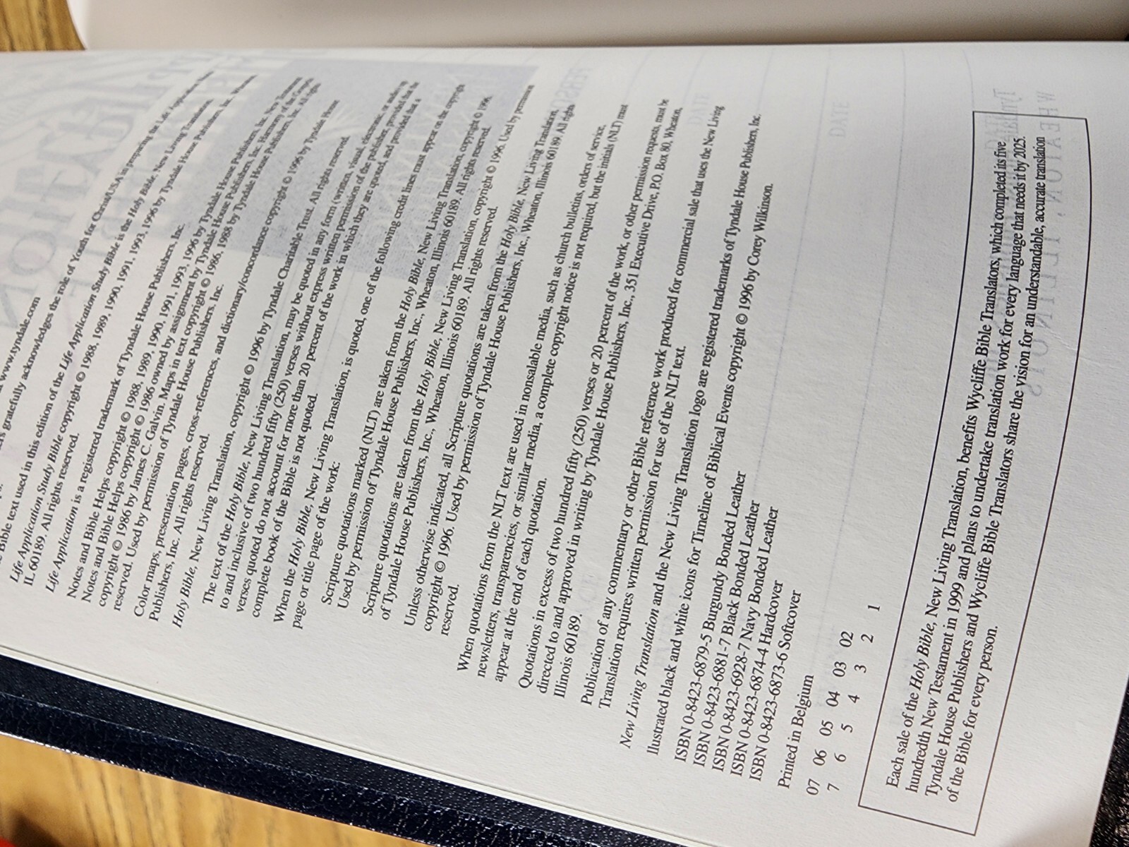 Life Application Study Bible New Living Translation Bonded Leather – 8.25″×5.5″