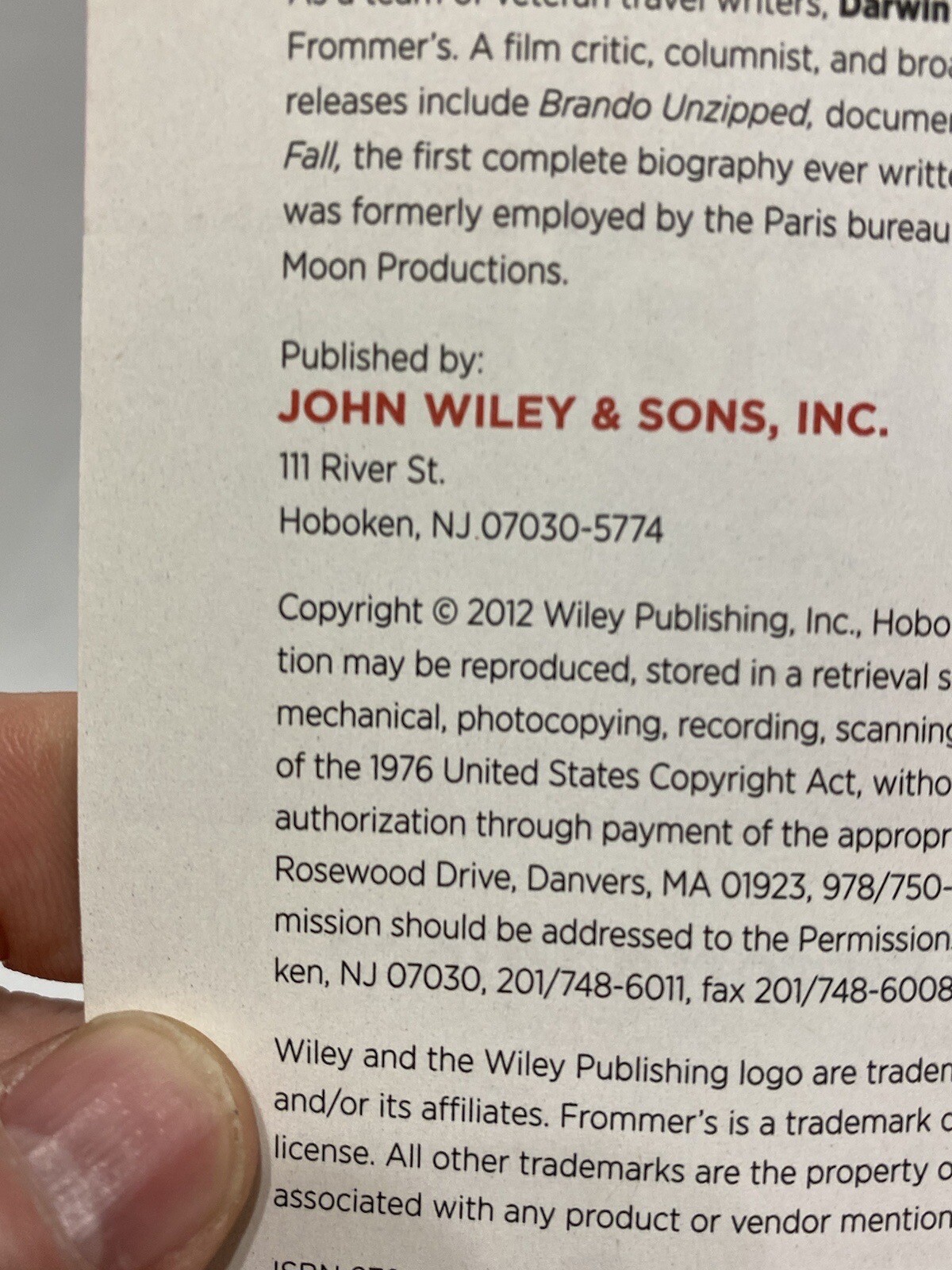 Frommer’s Portugal – John Wiley & Sons Inc. – 2012