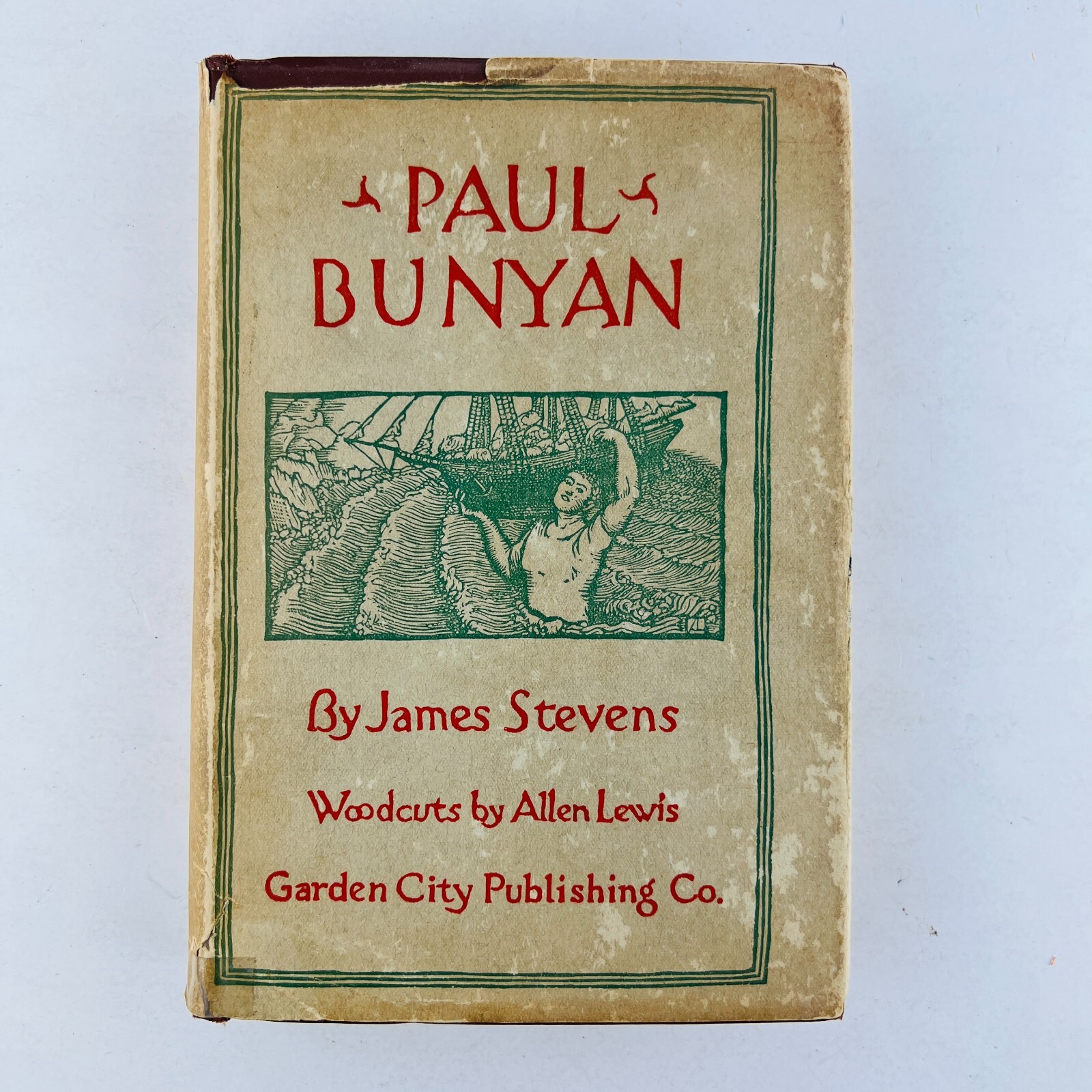 Paul Bunyan James Stevens Woodcuts – Allen Lewis 1925 Garden City Publishing 1st