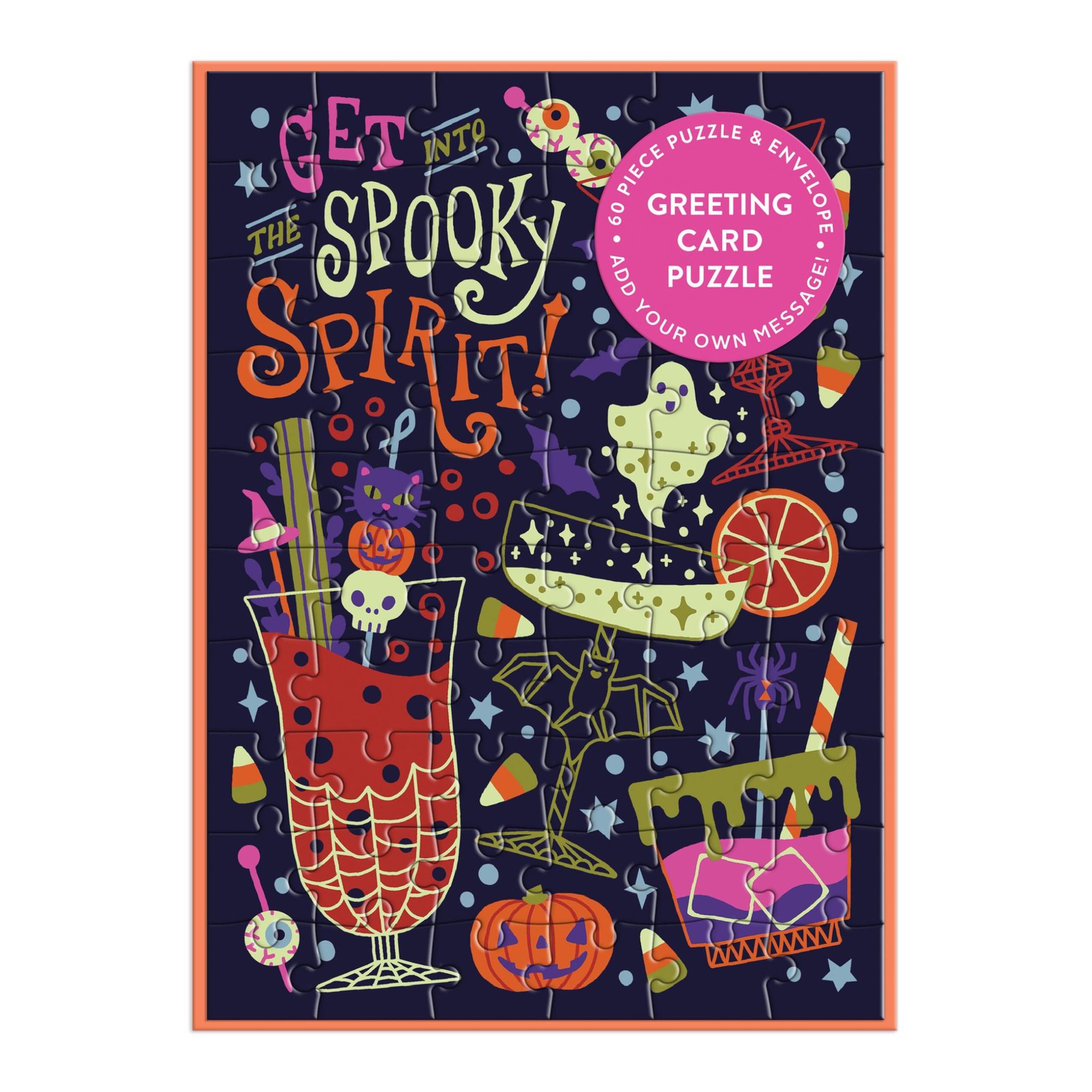 Spooky Spirit Mini Puzzle 60 Pieces 5.5 x 7.375 Inch Halloween Craft