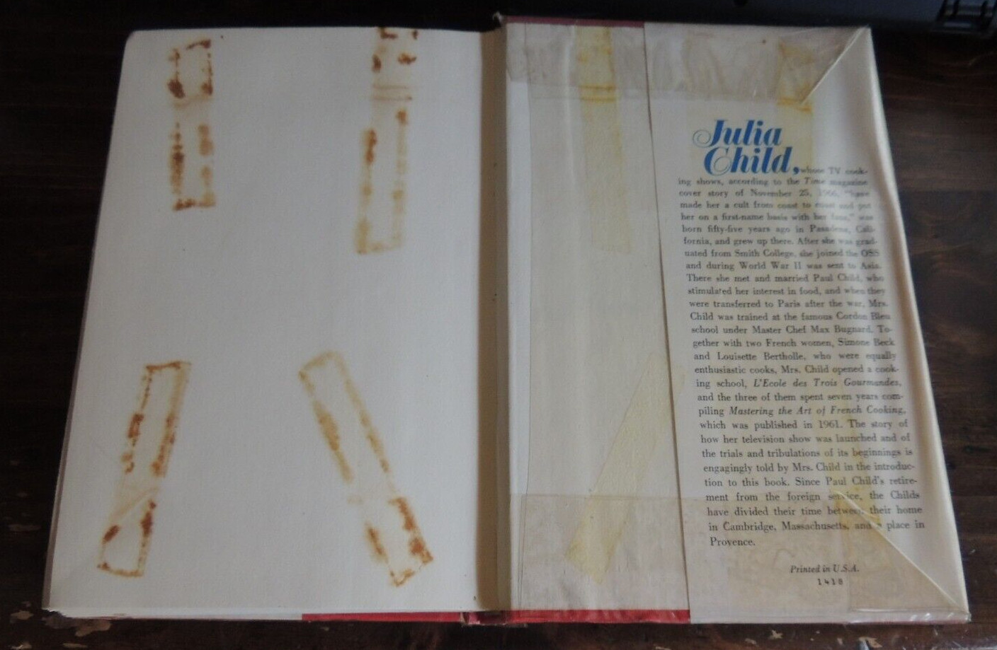 The French Chef Cookbook by Julia Child HC DJ 1968, 440 PAGES