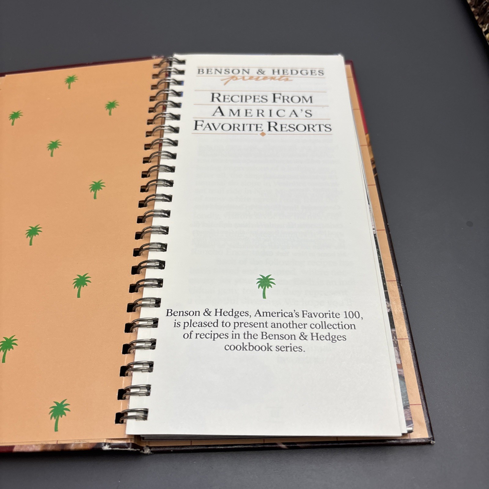 Vintage Spiral Cookbooks Benson & Hedges By Philip Morris Recipes Lot Of 3
