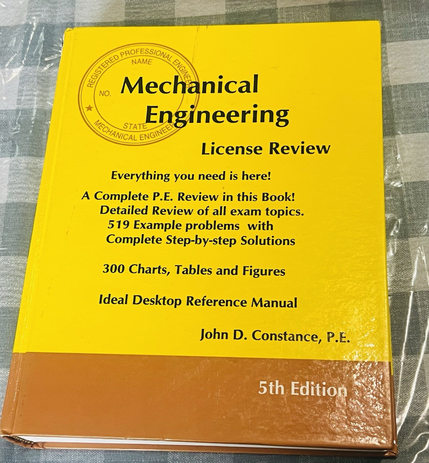 MECHANICAL ENGINEERING LICENSE REVIEW By John D. Constance – Hardcover EXCELLENT