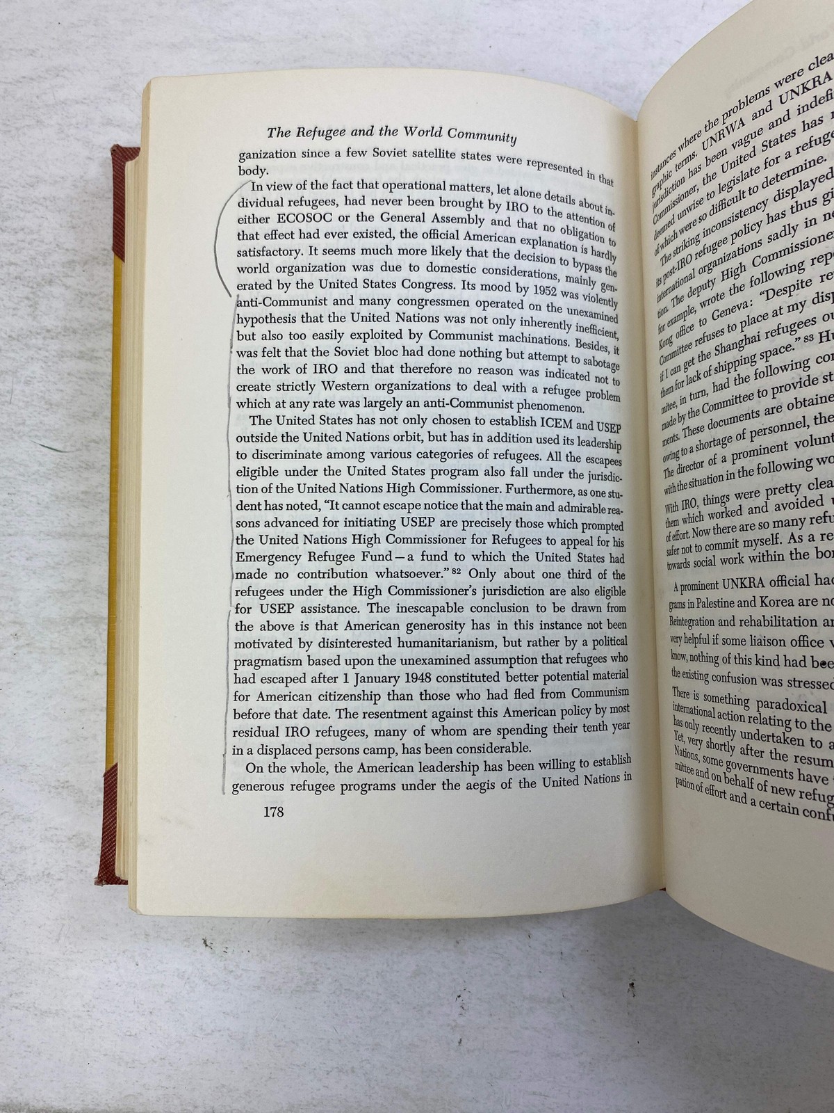 The Refugee and the World Community by Stoessinger Ex-library 1956 HC