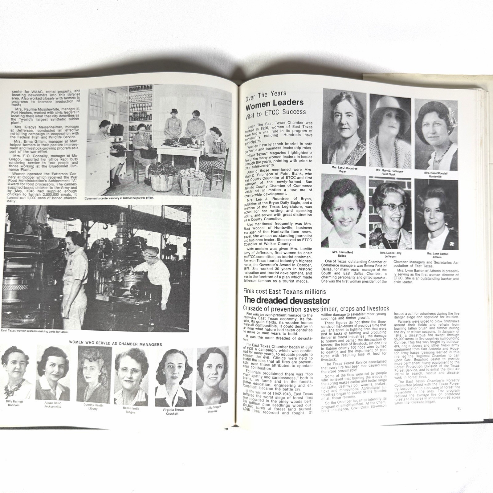 East Texas First Fifty Years Chamber Of Commerce Book Howard Rosser 1976 HB DJ