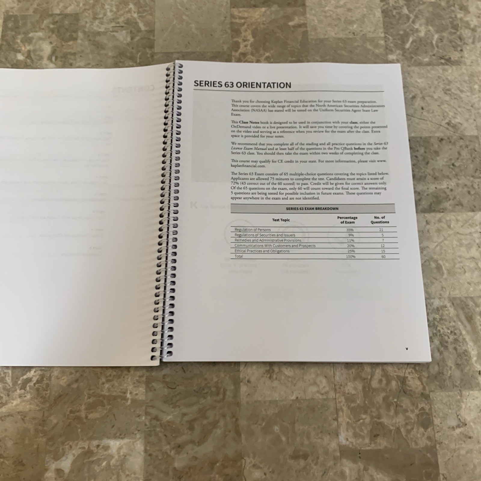 Updated 2025 Kaplan Series 63 Securities License Exam Manual Class Notes 9th Ed