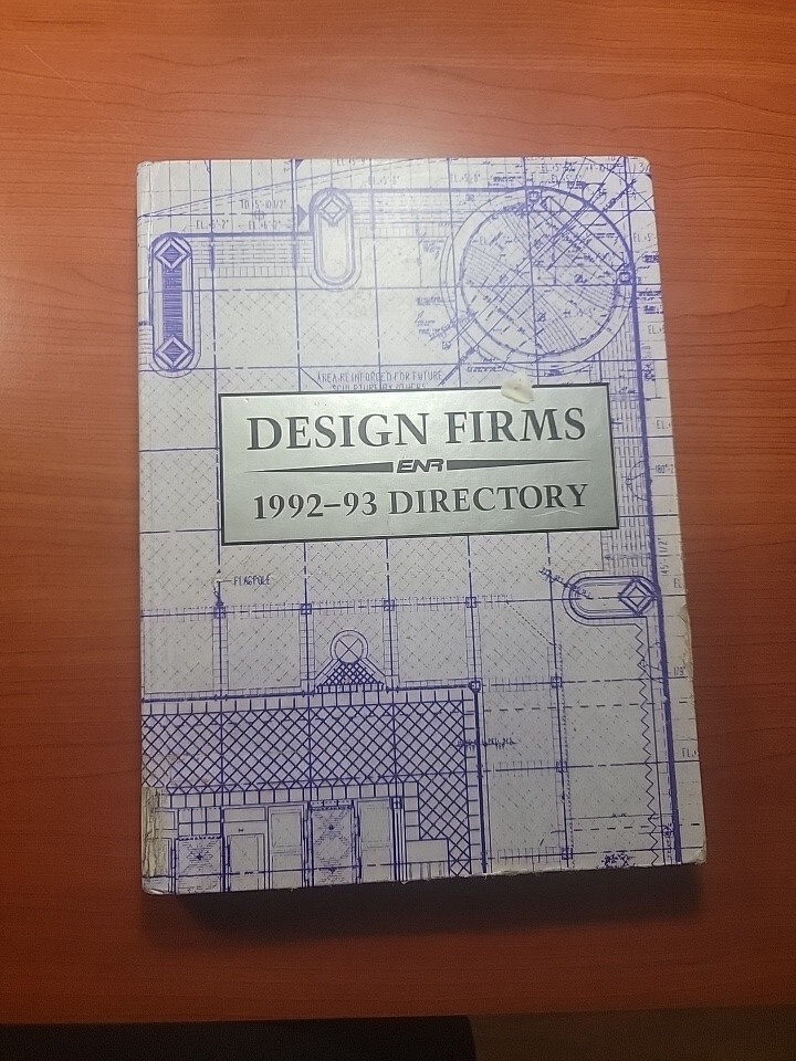 ENR Directory Design Firms 1992-1993 10th Edition McGraw Hill Constructio