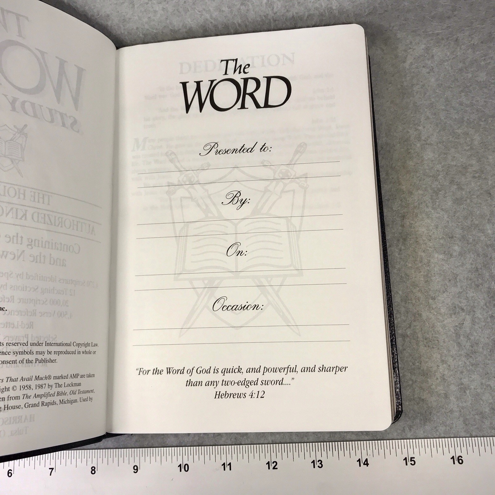 The Word Study Bible King James Version Red Letter Edition Harrison House 1994
