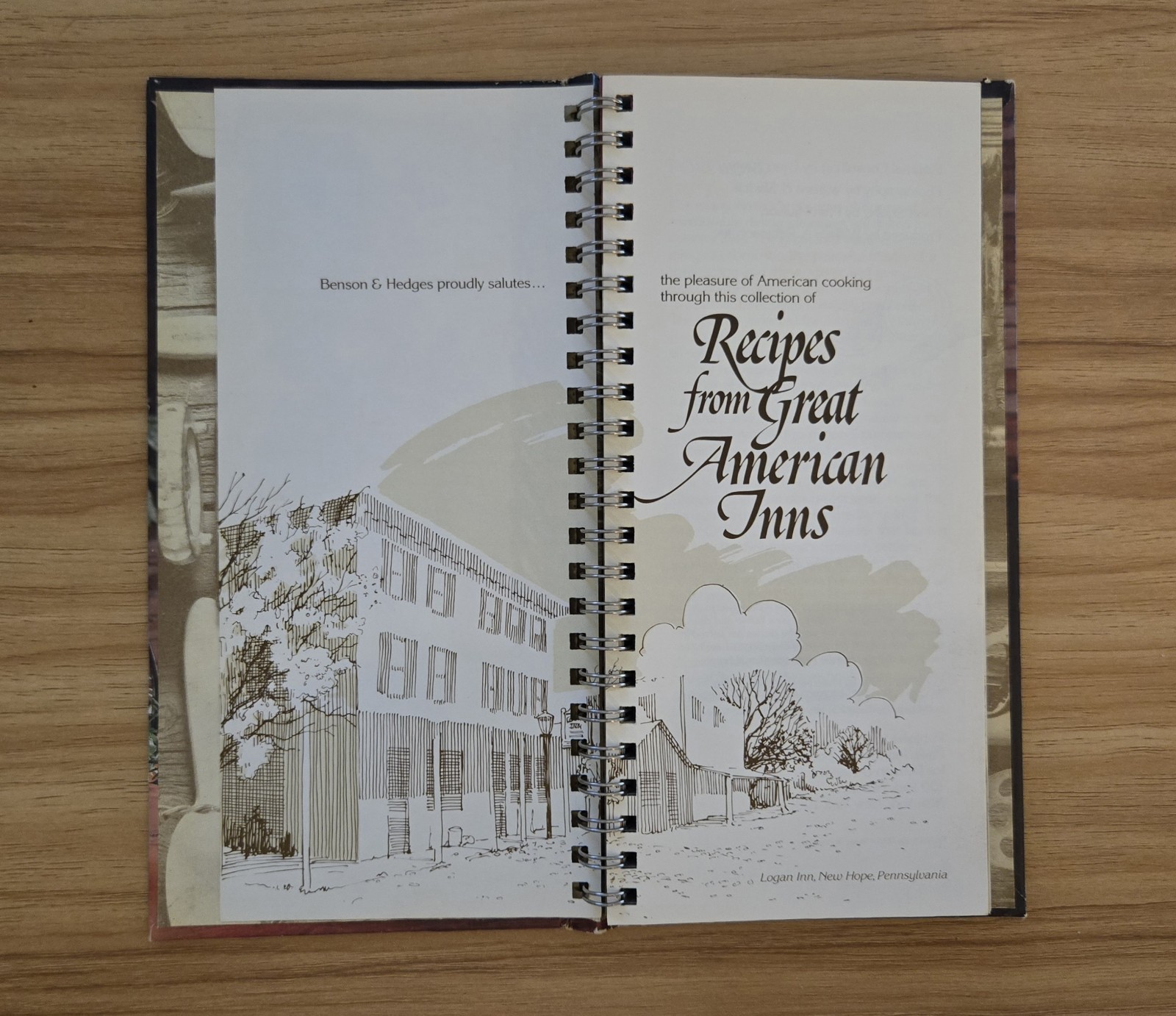 Benson & Hedges Cookbook 1981 Recipes From Great American Inns Spiral Hardcover