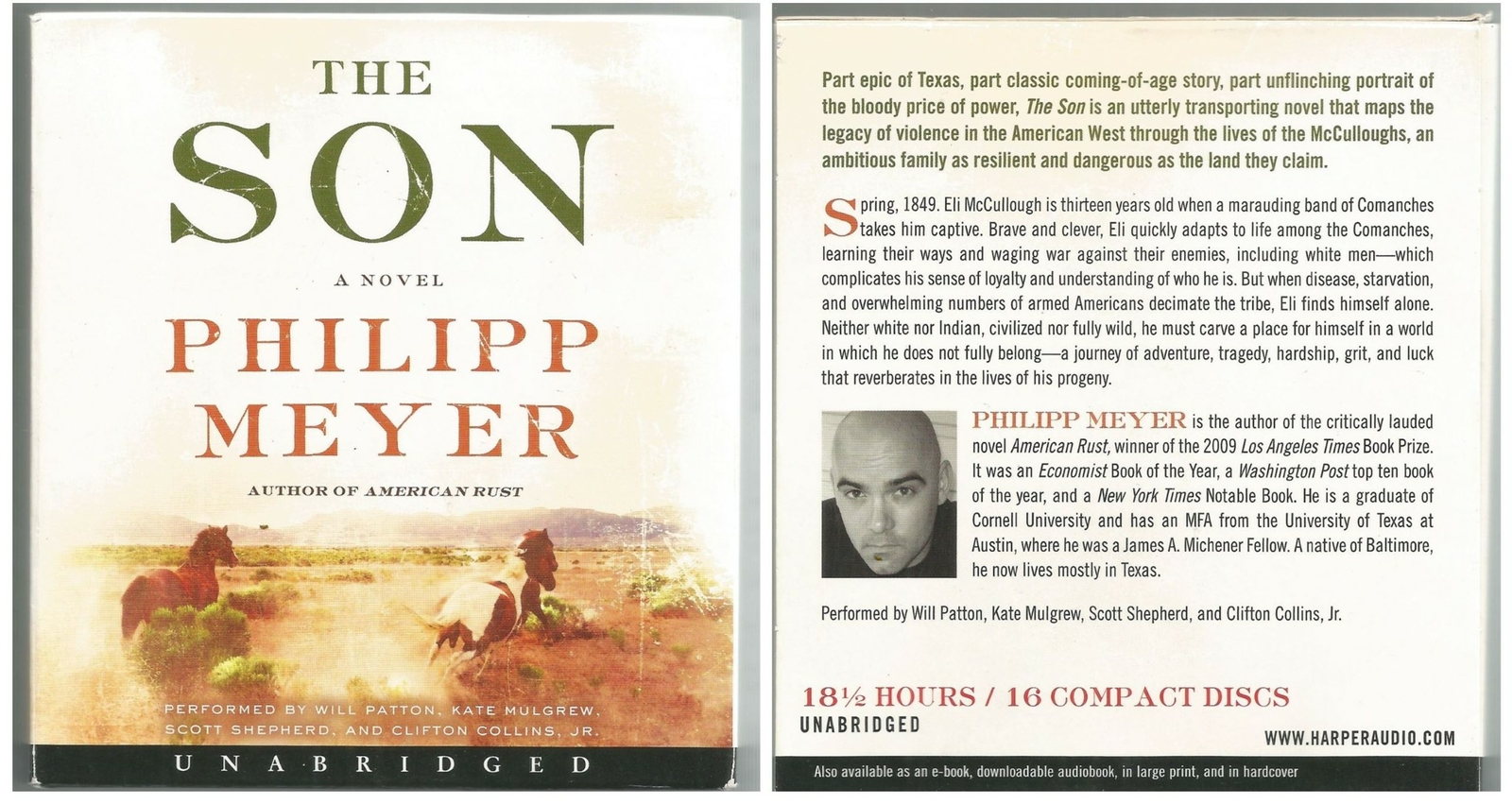 The Son by Philipp Meyer Unabridged Audio Book on 16 CDs 18.5 Hours