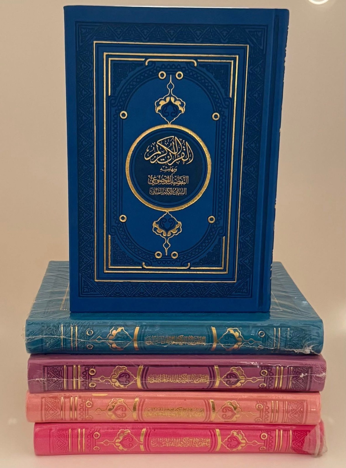 Holy Quran Uthmania Script, colored with words meanings size:6.5*5 inch Arabic