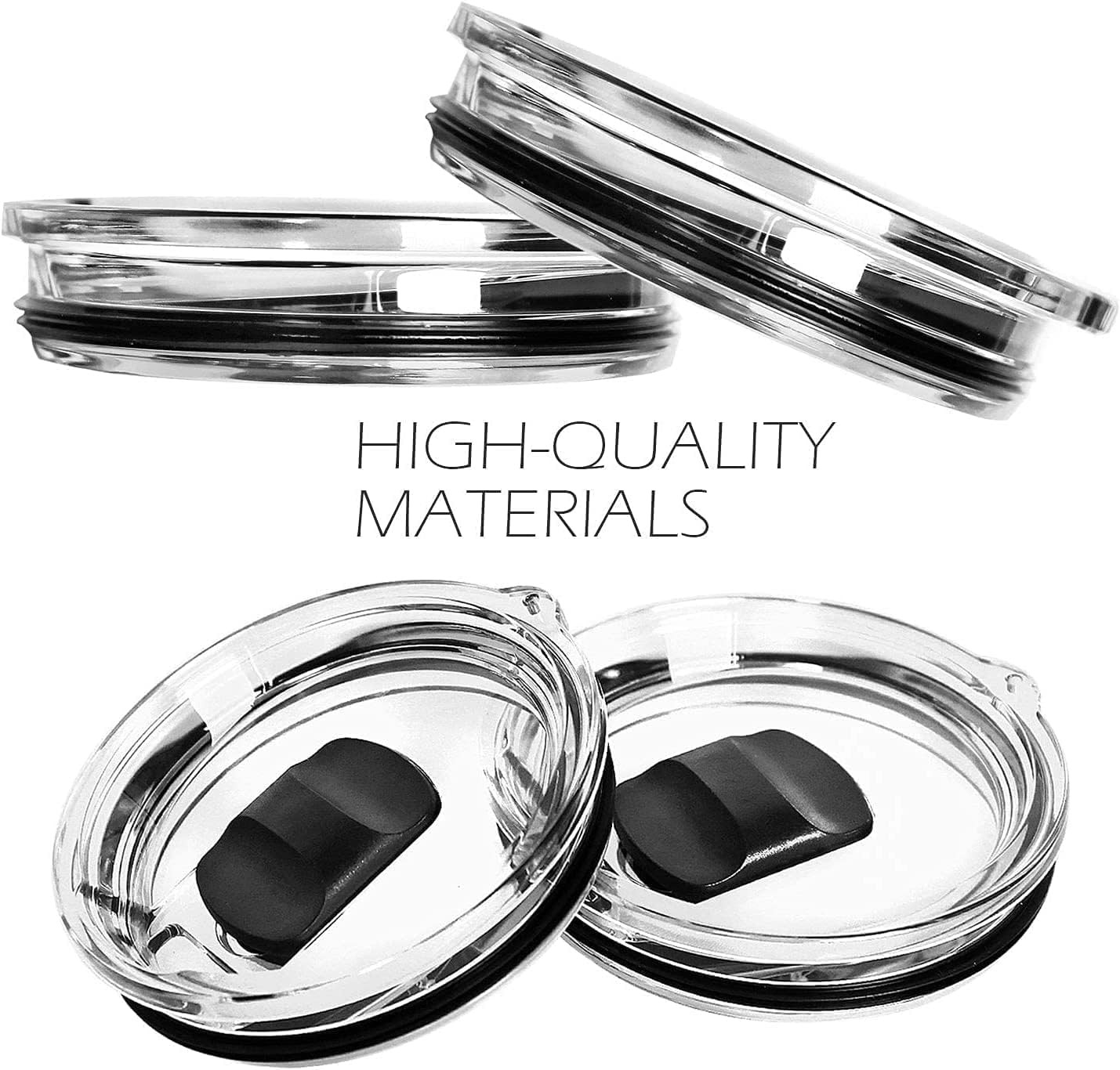 Rambler MagSlider Replacement Lid 30oz 2Pack, Magnetic Clear