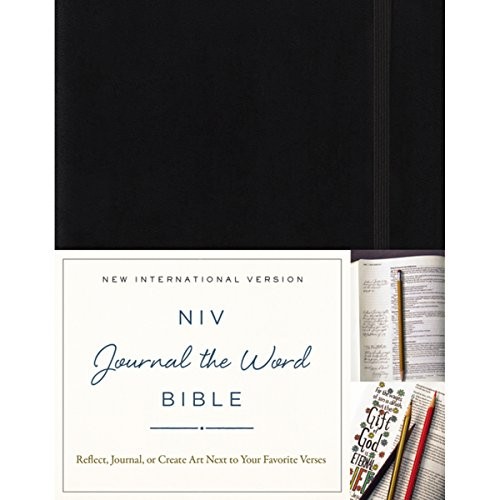 NIV, Journal the Word Bible, Hardcover, Black: Reflect, Journa…
