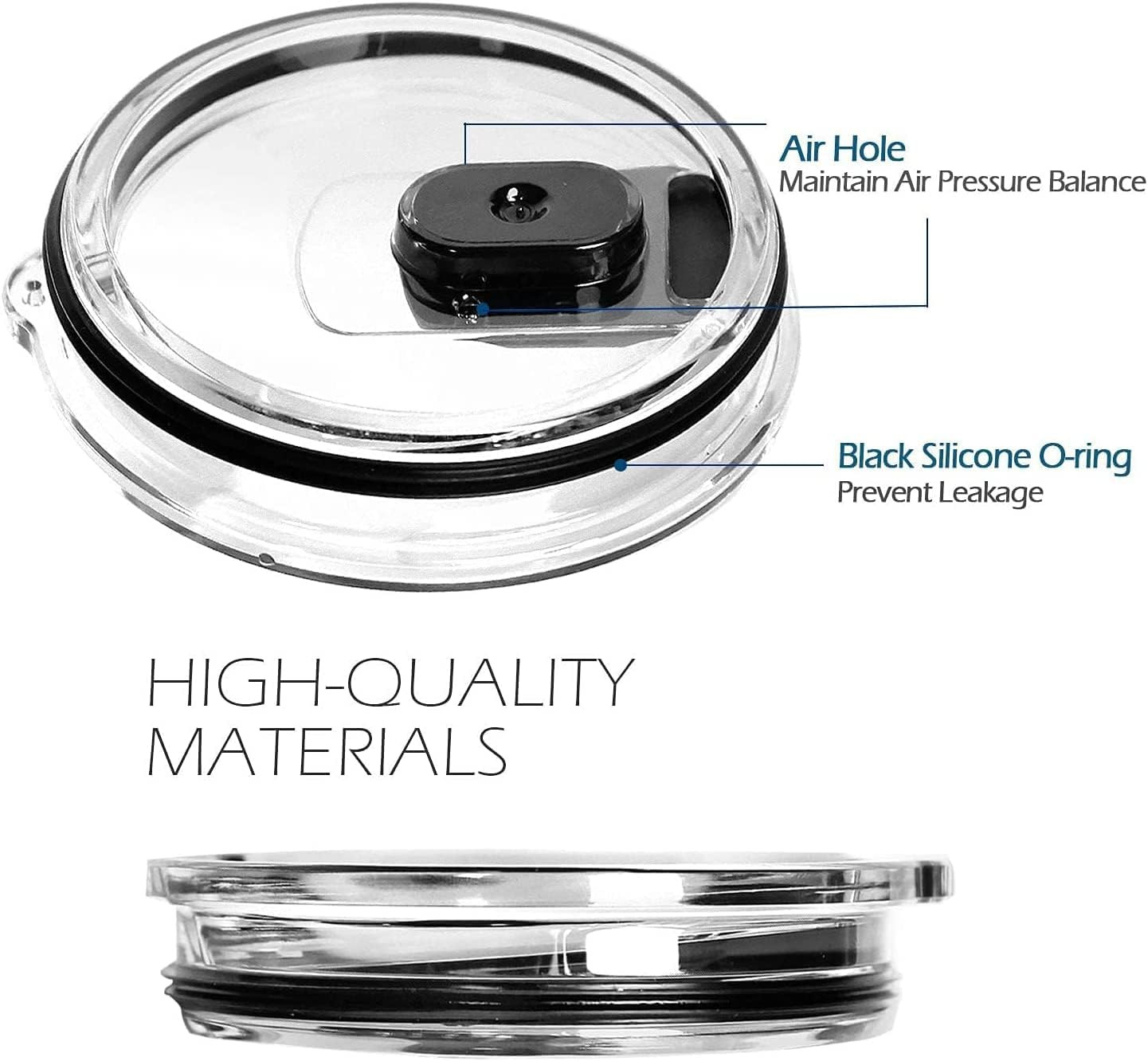 Rambler MagSlider Replacement Lid 30oz 2Pack, Magnetic Clear