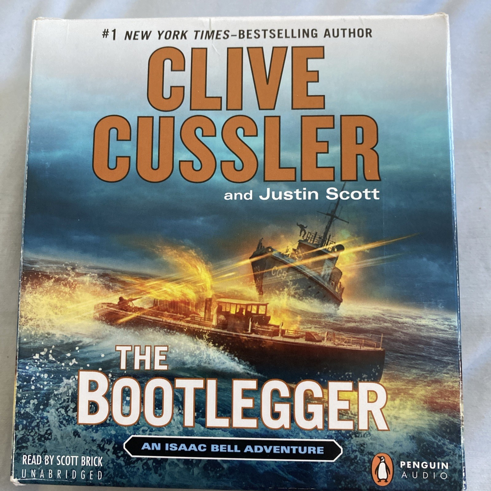 The Bootlegger (Isaac Bell Adventure) Audio CD set Clive Cussler LIKE NEW