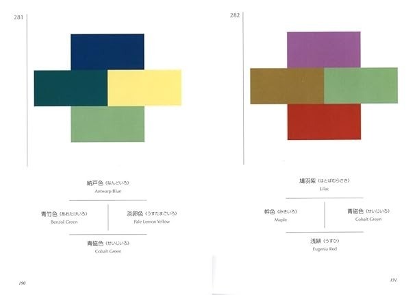A Dictionary of Color Combinations Japanese Vol.1 & 2 Creative Books 2 Set