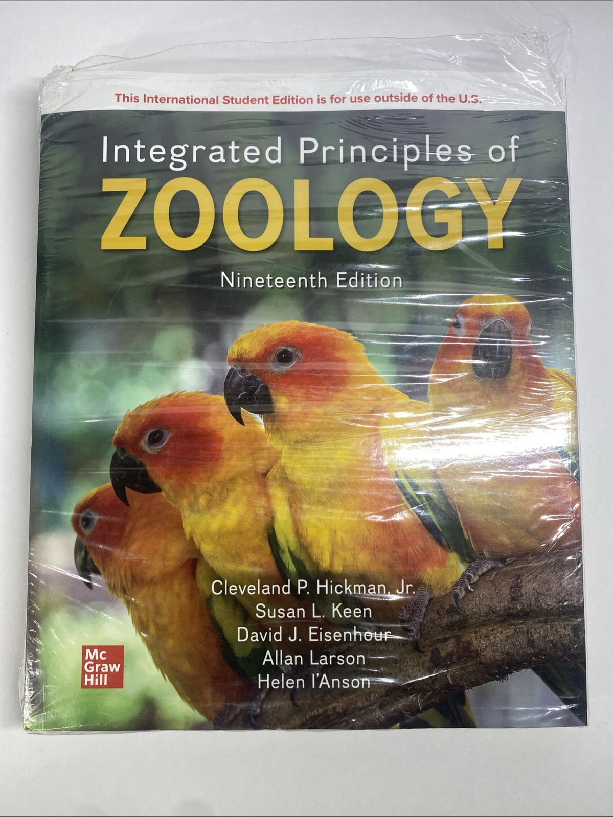 FAST SHIP Integrated Principles Of Zoology 19Th Edition By Allan Larson NEW PB