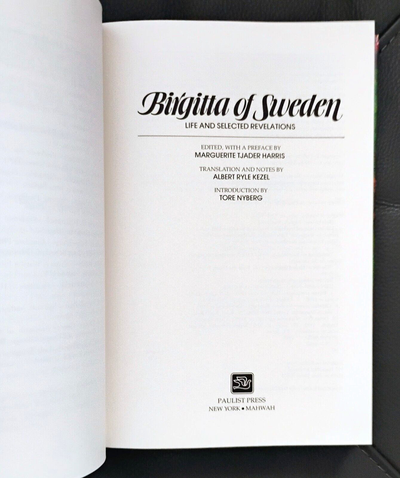 Birgitta of Sweden HC Marguerite Harris 1990 Paulist Press Western Spirituality