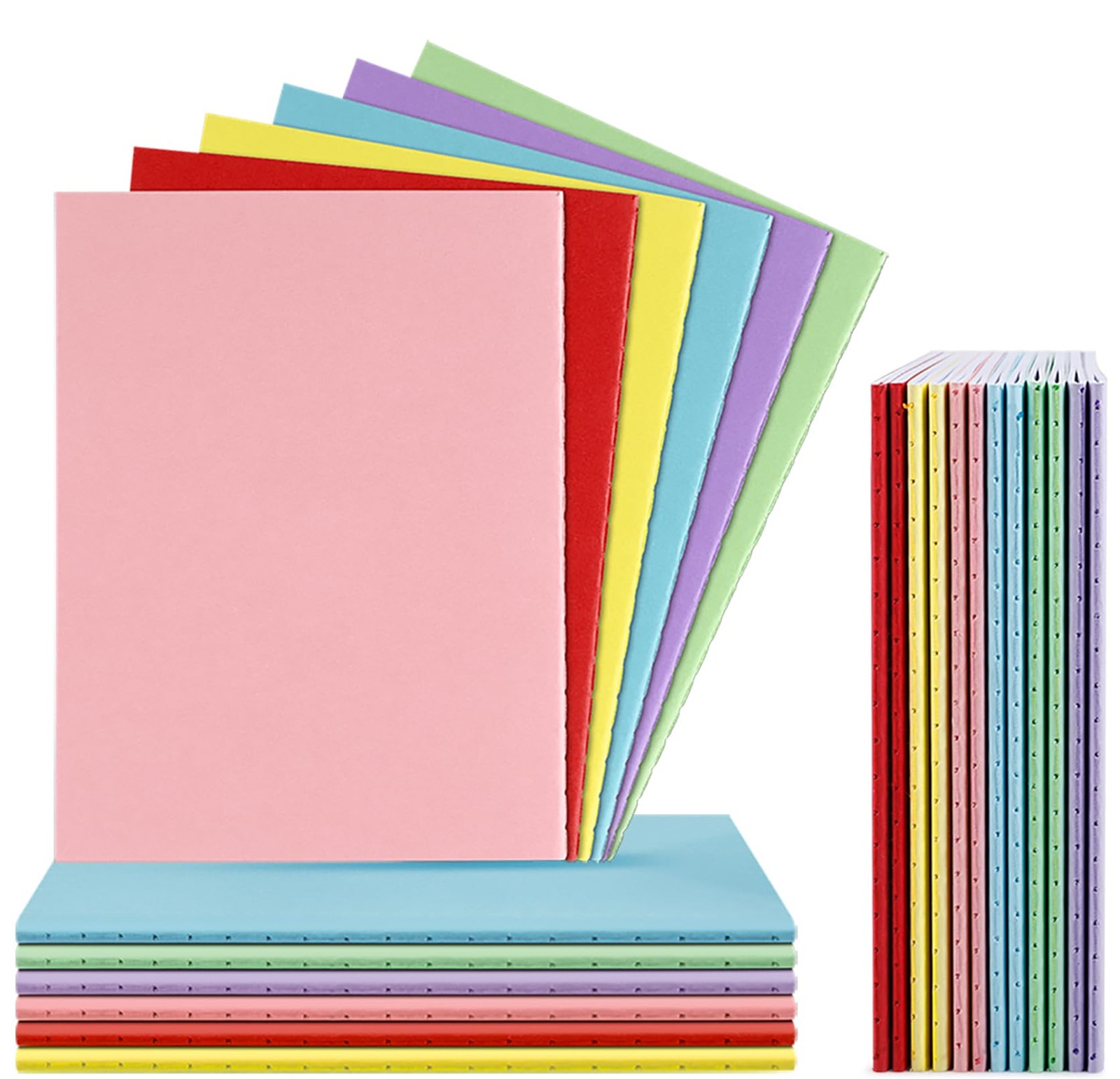 24 Pack Mini Notebooks Bulk, 4.2 x 5.5 Inch Colorful Blank Notebooks, Pocket …