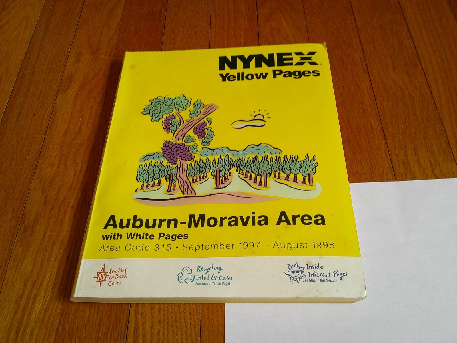 Auburn NY Area Phone Book 1997-1998 Residential & Yellow Pages Weedsport Moravia