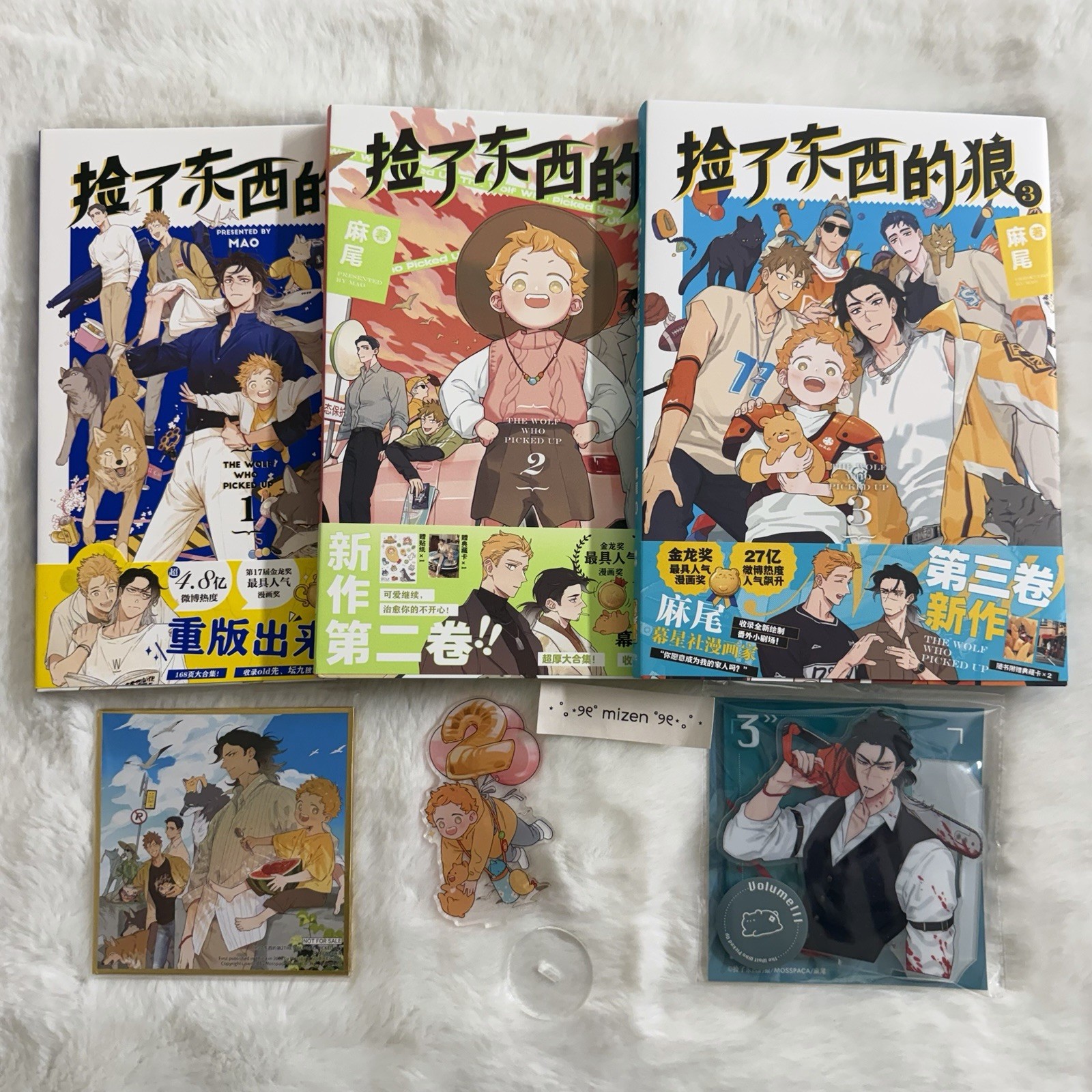 The Wolf Who Picked Up Volume 1-3 Book (Chinese comic book) by Ma Wei (麻尾)