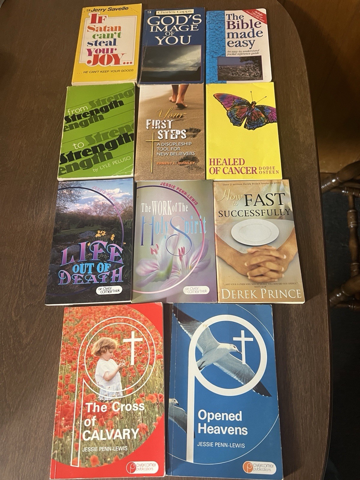 Lot Of 11 Religious Books Harrison House Over Comer Book Healing Strength Joy