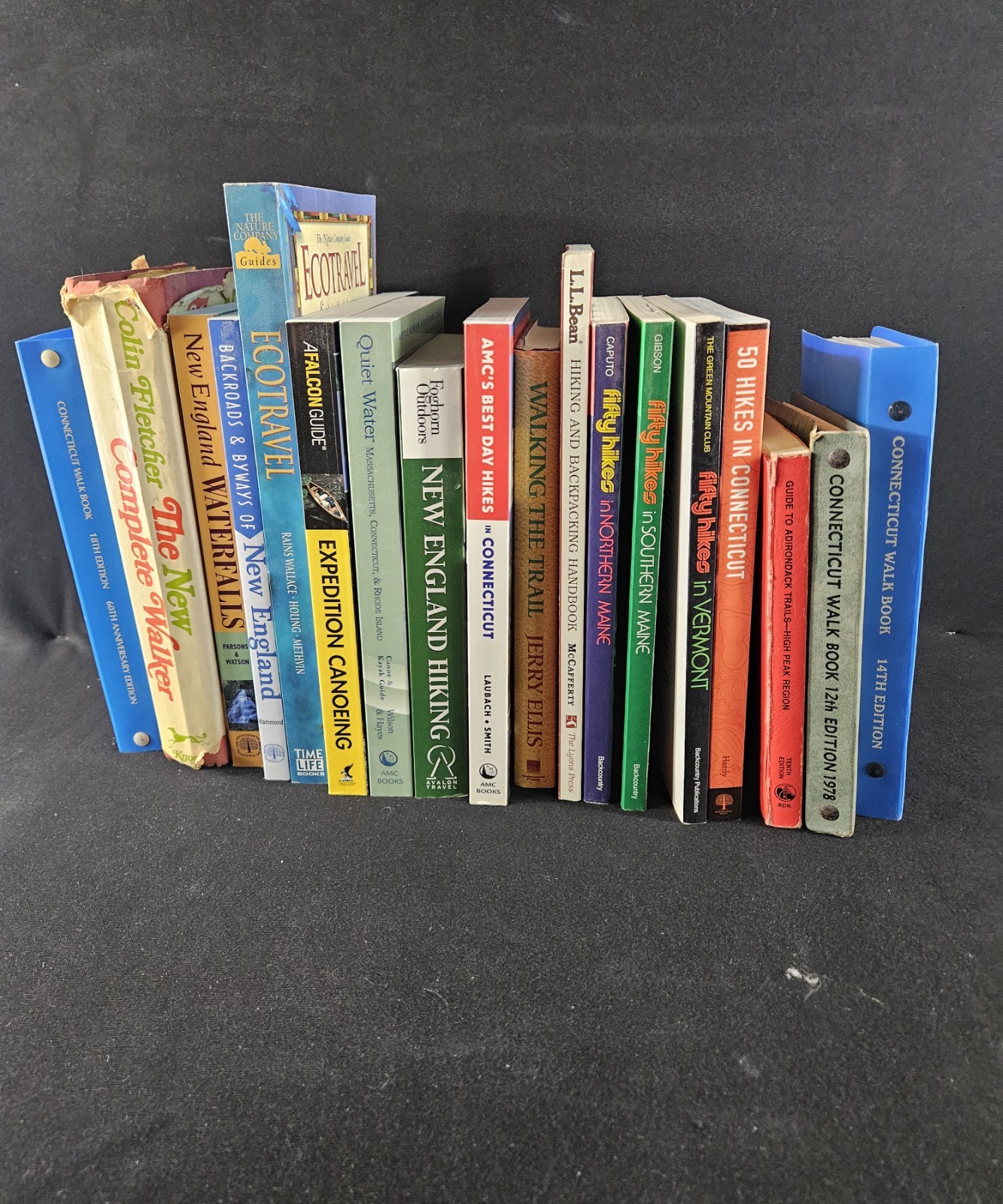 Lot Of 18 Hiking Books: Maine, Vermont, Connecticut, New England, Canoe, Driving