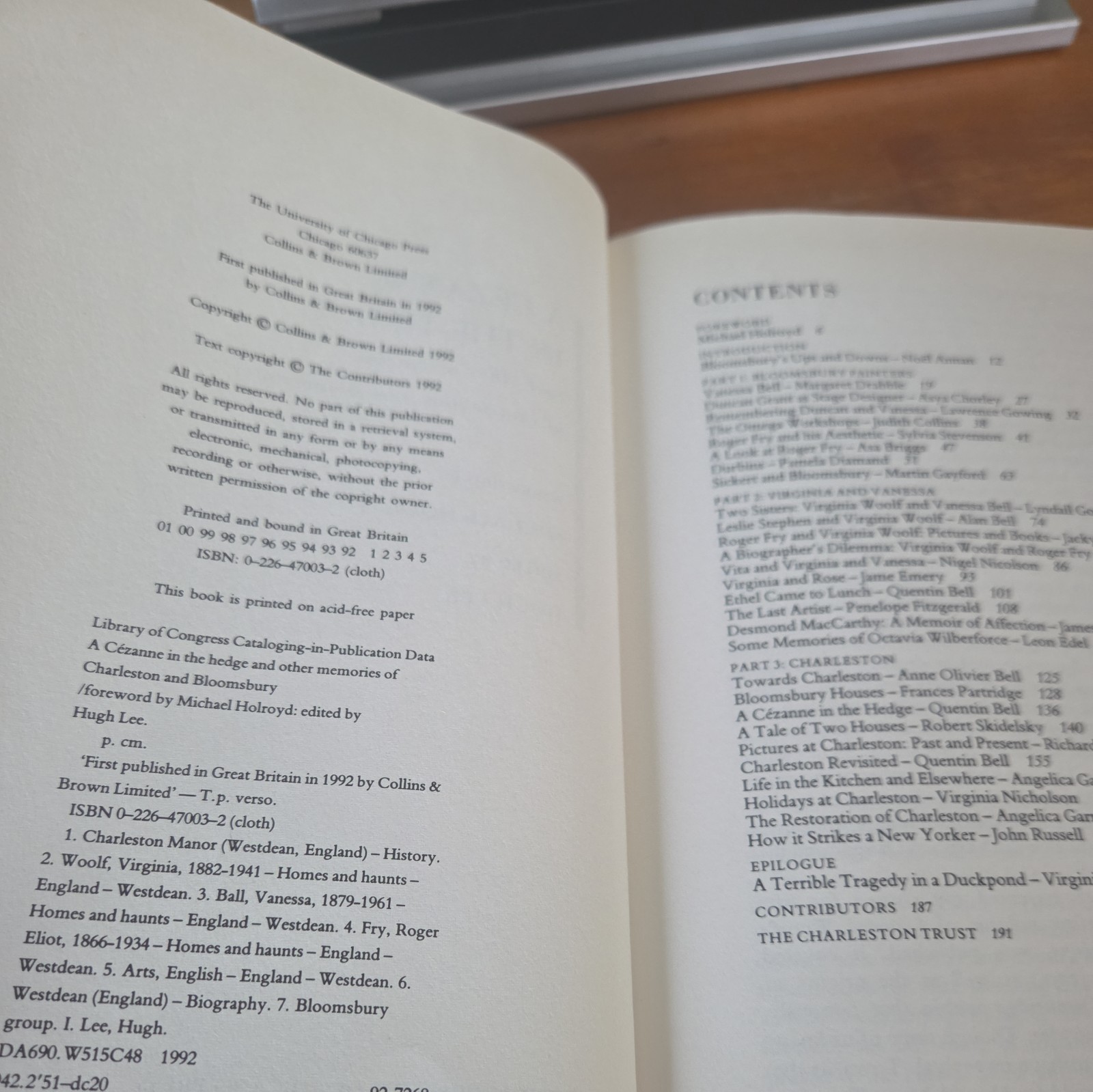 Cezanne in the Hedge and Other Memories of Charleston and Bloomsbury by Hugh Lee