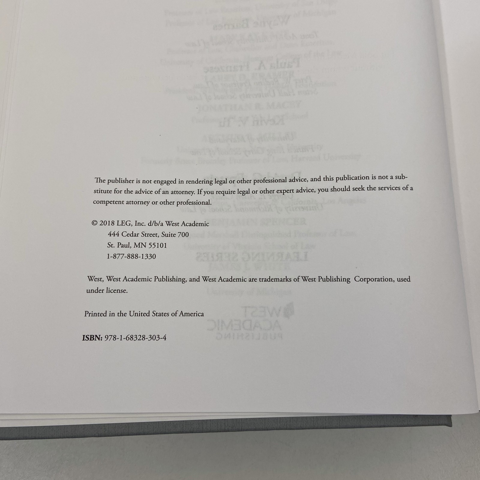 Learning Core Commercial Law Concepts Course Materials 2018 HC West Academic