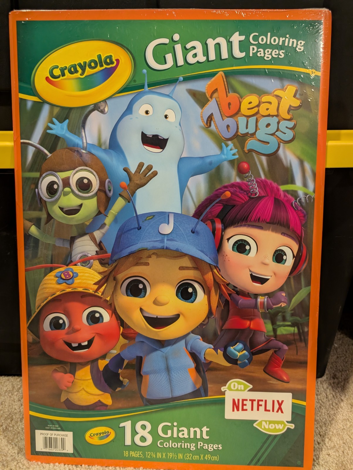 Crayola- Beat Bugs Netflix- Giant 18 Coloring Pages Book. Brand New & Sealed