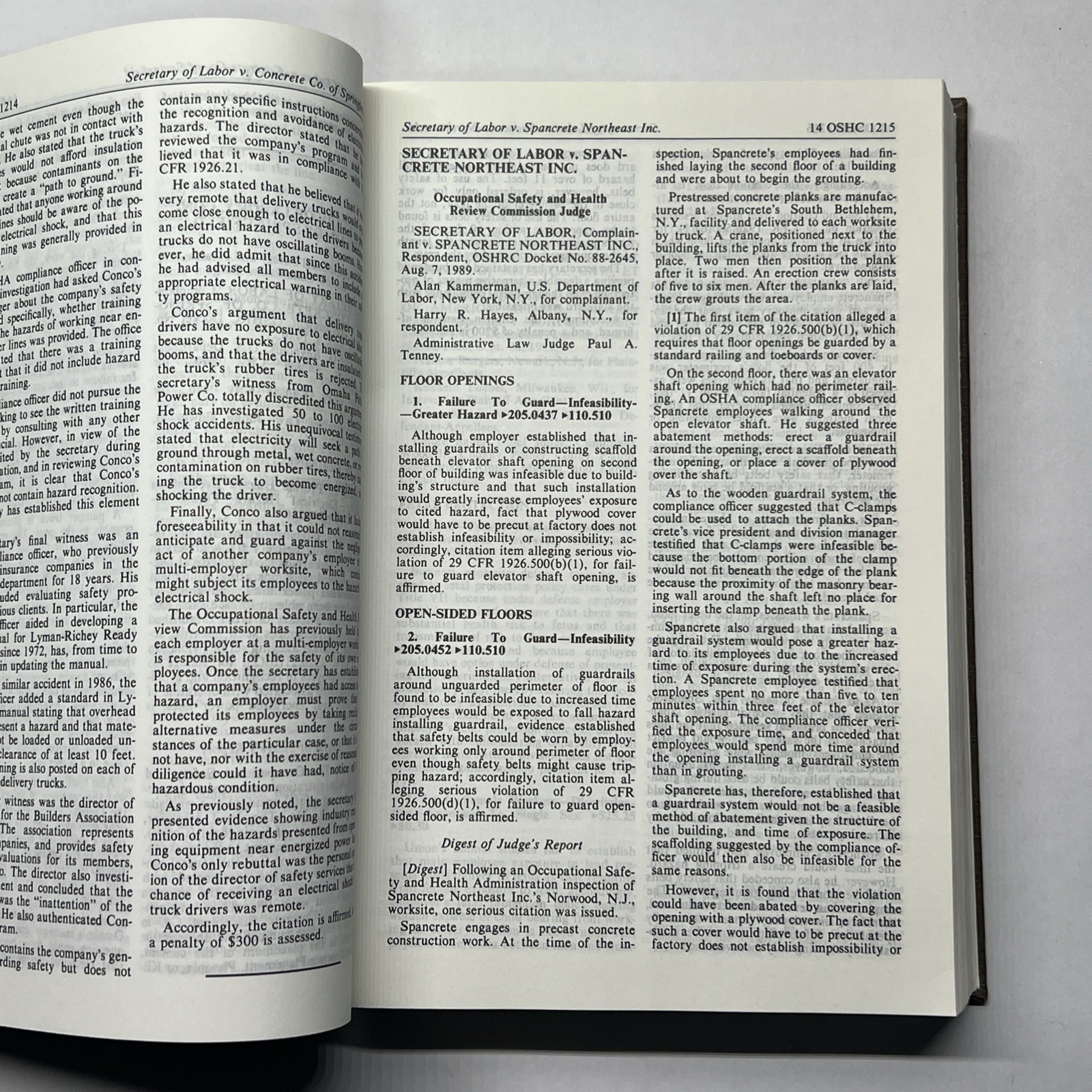 Occupational Safety & Health Cases Volume 14 by the Bureau of National Affairs