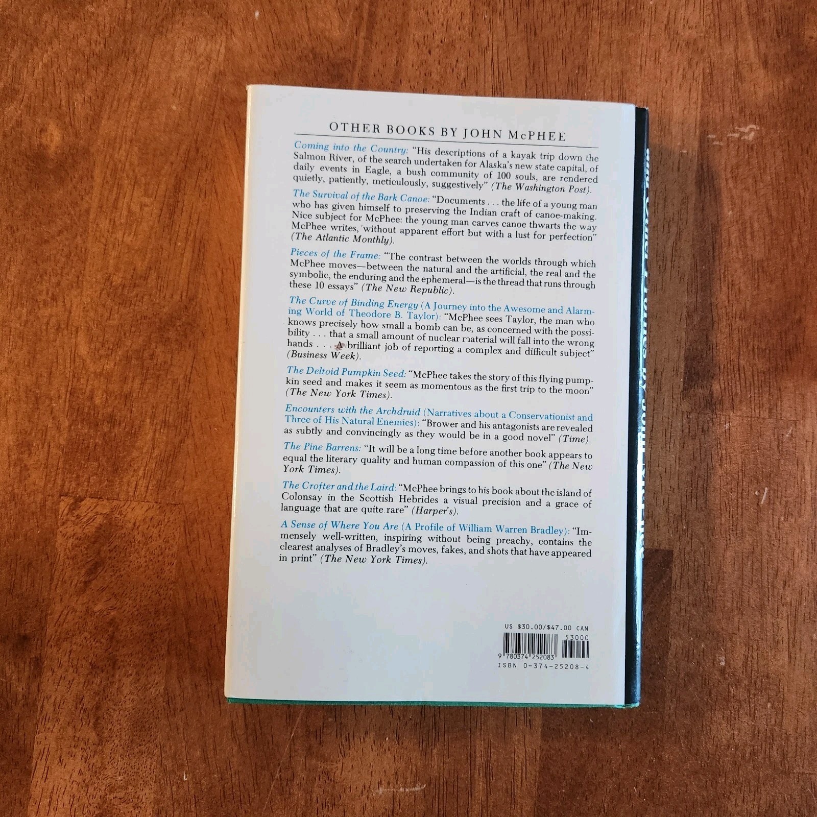 A Roomful of Hovings and Other Profil by John McPhee – 3rd Printing 1999