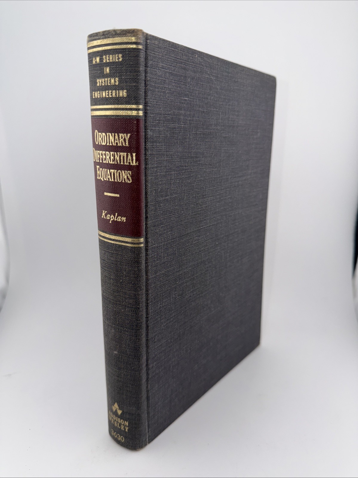 Ordinary Differential Equations Hardcover, by Wilfred Kaplan, 1967 5th Printing
