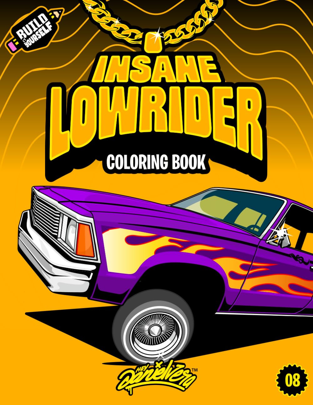 Insane Lowrider Coloring Book: Fun Lowriders adventure with 60 coloring pages fo