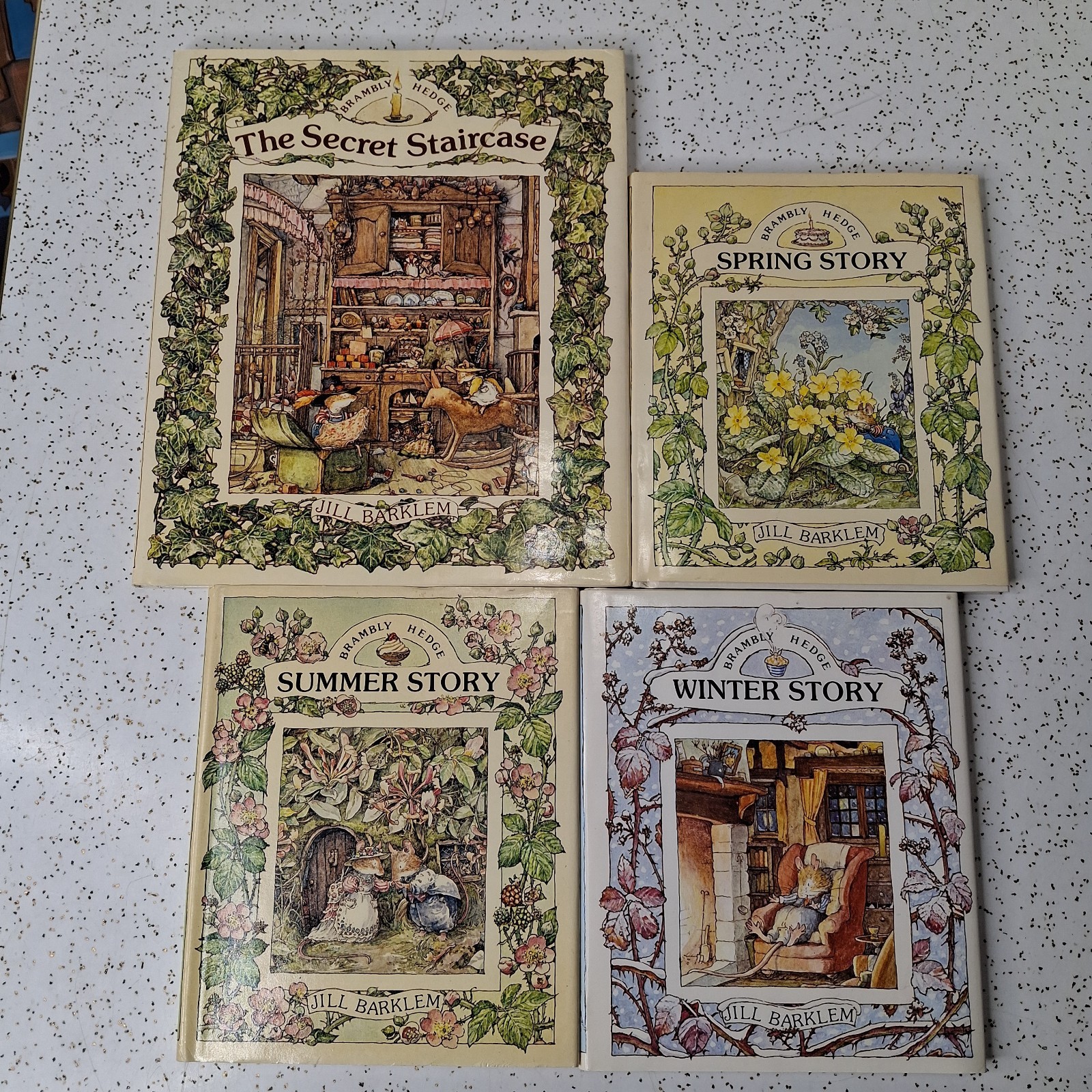 BRAMBLY HEDGE LOT of 4 HC Summer, Spring, Winter, Staircase by Jill Barklem