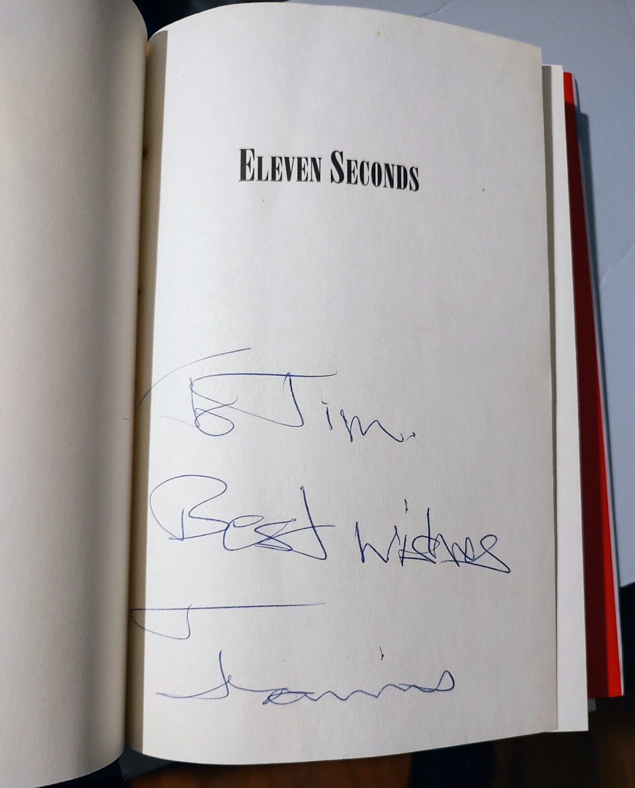 – SIGNED COPY – Eleven Seconds by Travis Roy – First Edition, 18th Printing BU