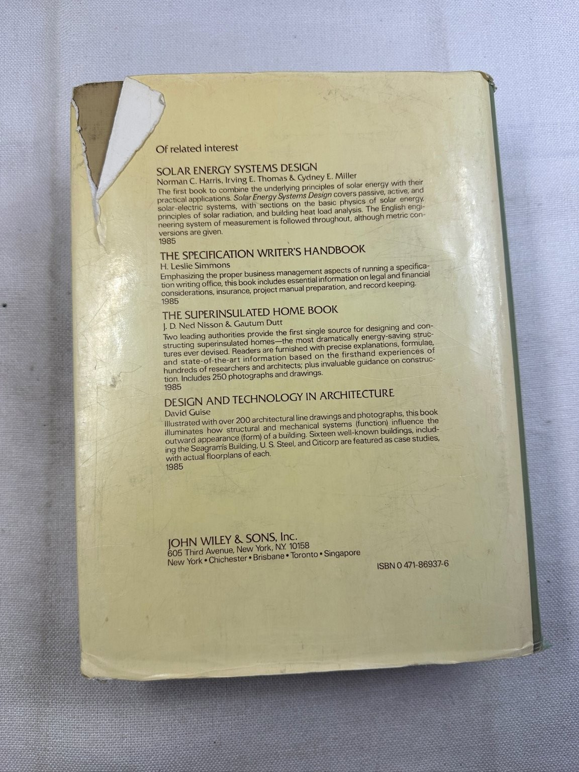 Mechanical & Electrical Equipment for Buildings Stein Reynolds 1986 7th Ed Wiley