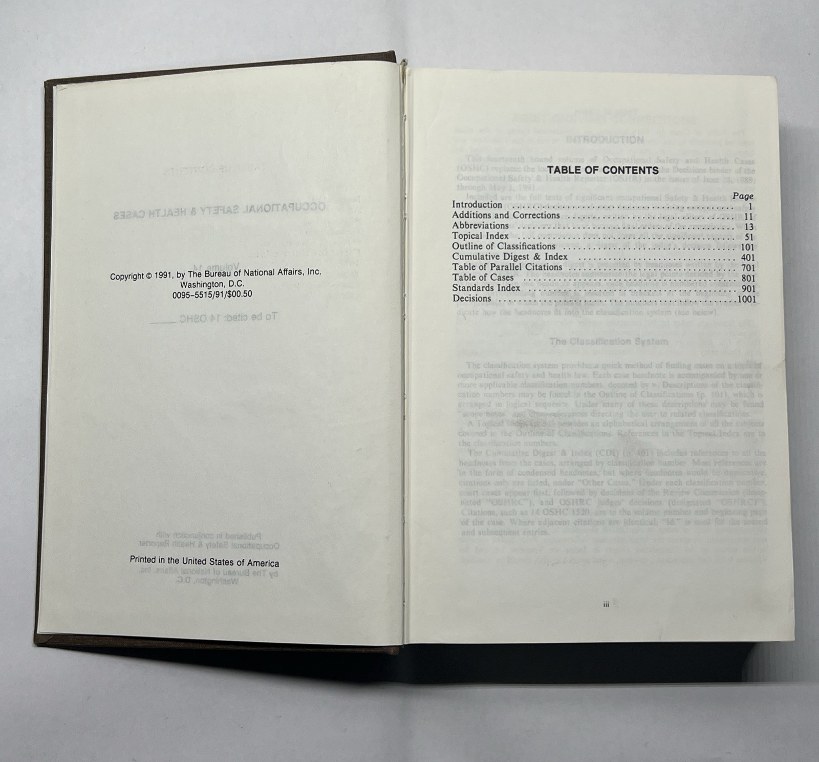 Occupational Safety & Health Cases Volume 14 by the Bureau of National Affairs