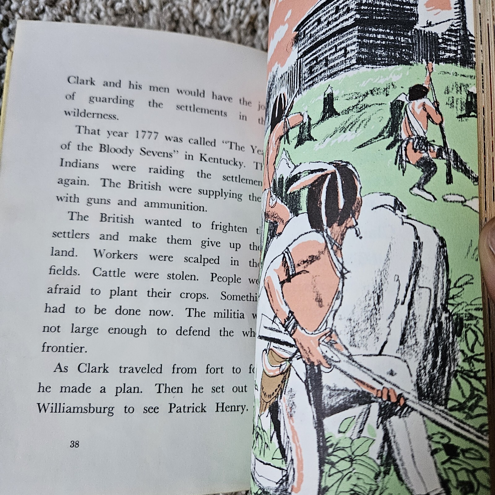 George Rogers Clark By Adele deLeeuw 1967 Hardcover Book Ex Lib