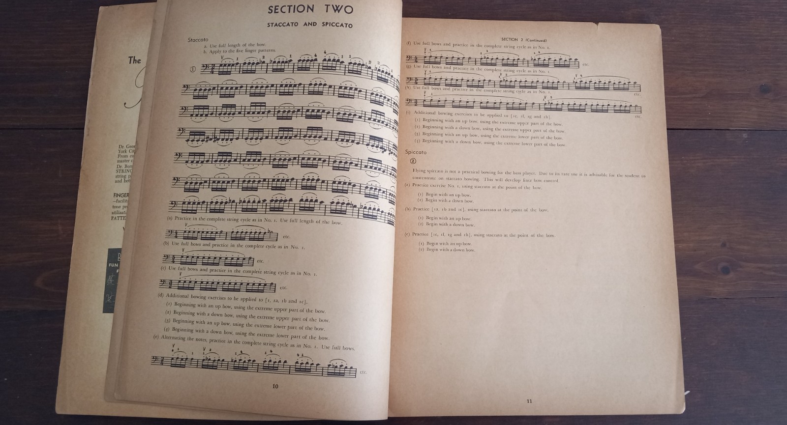 Vint 1953 Bornoff’s PATTERNS in POSITION BASS To Follow Finger Patterns 62 Pages